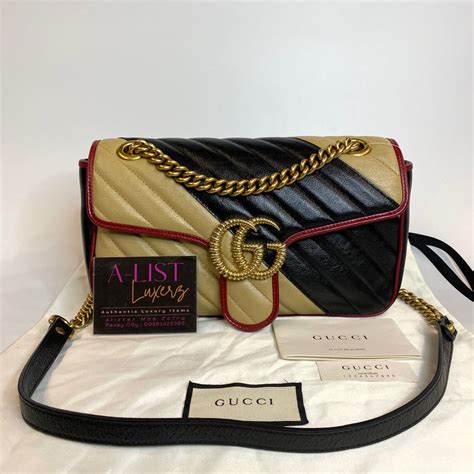 gucci marmont tricolor|Gucci Marmont small price.